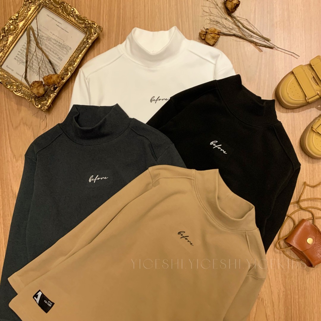 【现货】德绒发热男童亲子长袖打底衫儿童百搭休闲时尚韩版YG4292