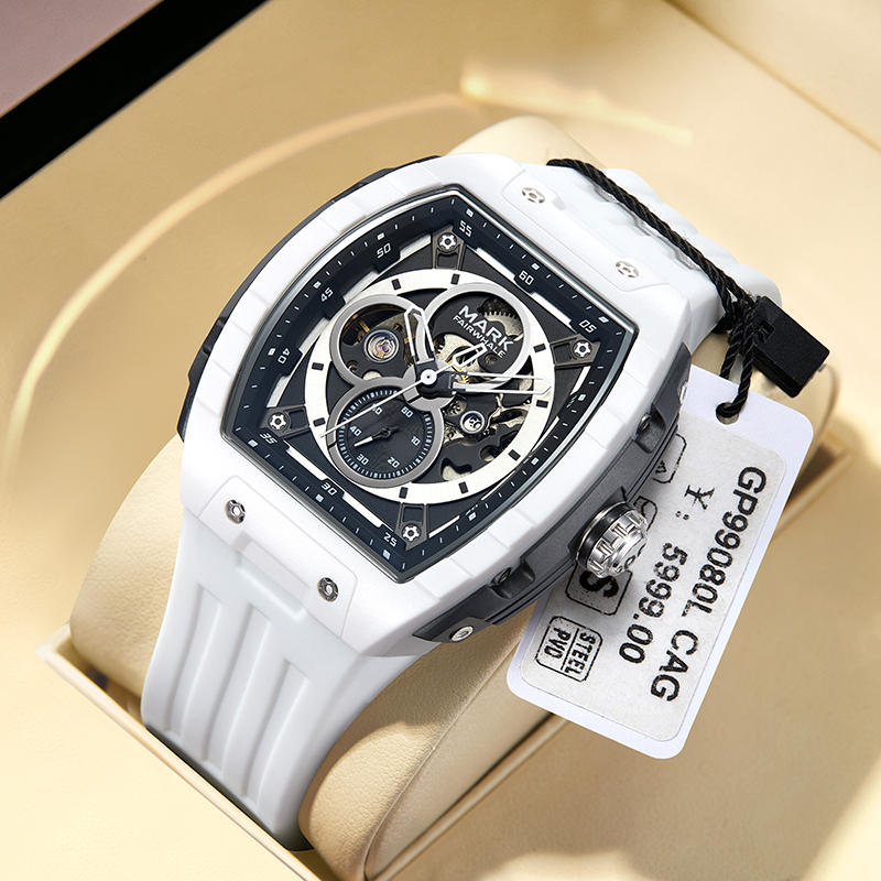 马克华菲新款时尚镂空防水夜光百搭高档男士全自动机械手表6003商品图