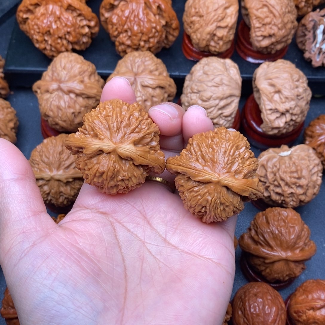 把件文玩核桃43白狮子练手对