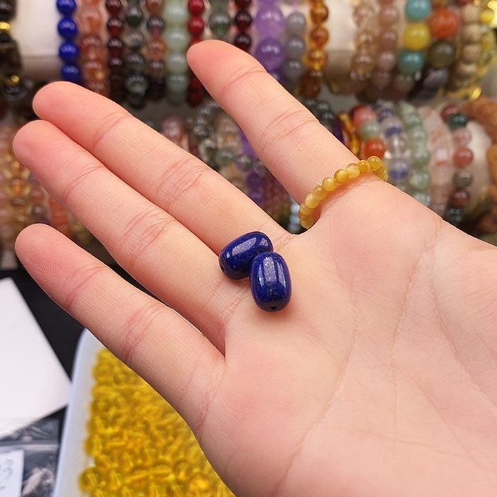 未镶嵌青金石桶珠玛瑙/玉髓