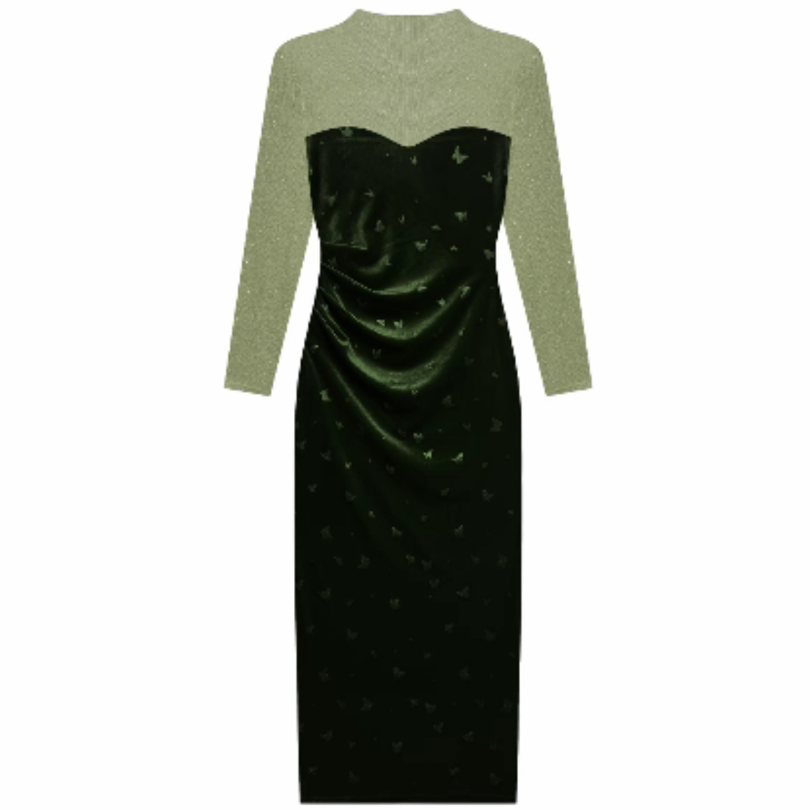 2025秋冬气质百搭小众设计感丝绒连衣裙301-