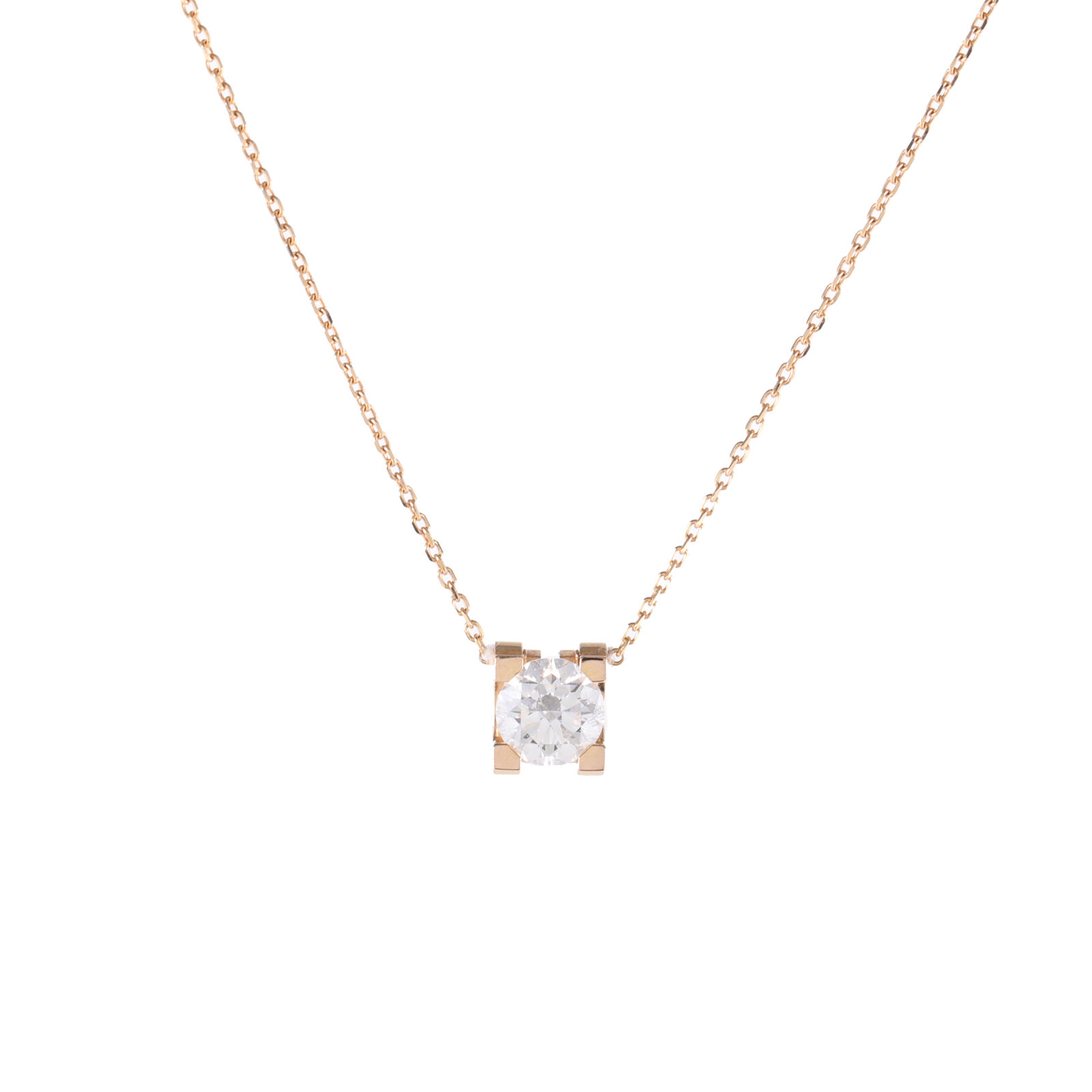 99新 Cartier/卡地亚 小花6欢 牛头项链 1.19ct H色 VVS1