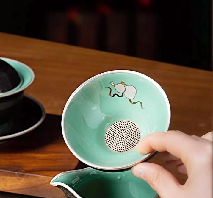 天目釉葫芦茶过滤