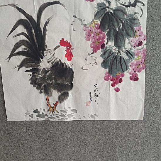 竖款手绘作品70+70