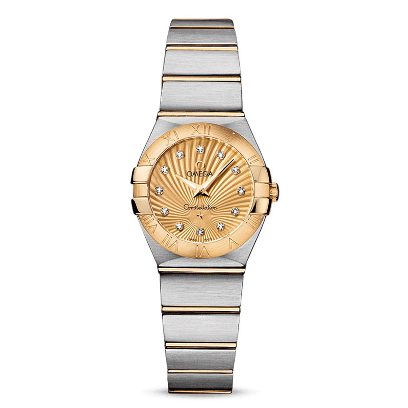 99新 Omega/欧米茄 星座24mm 内钻 香槟盘 女士腕周