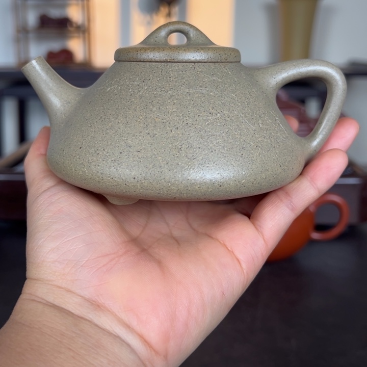 紫砂茶壶子冶石瓢青段泥
