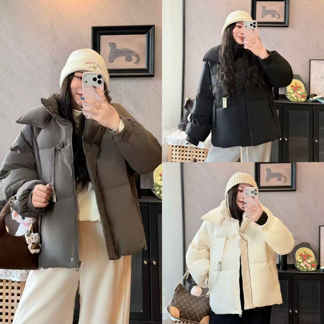 花契“冷溪玉波”大码女装冬季宽松200斤胖mm国风新中式棉服13099-H