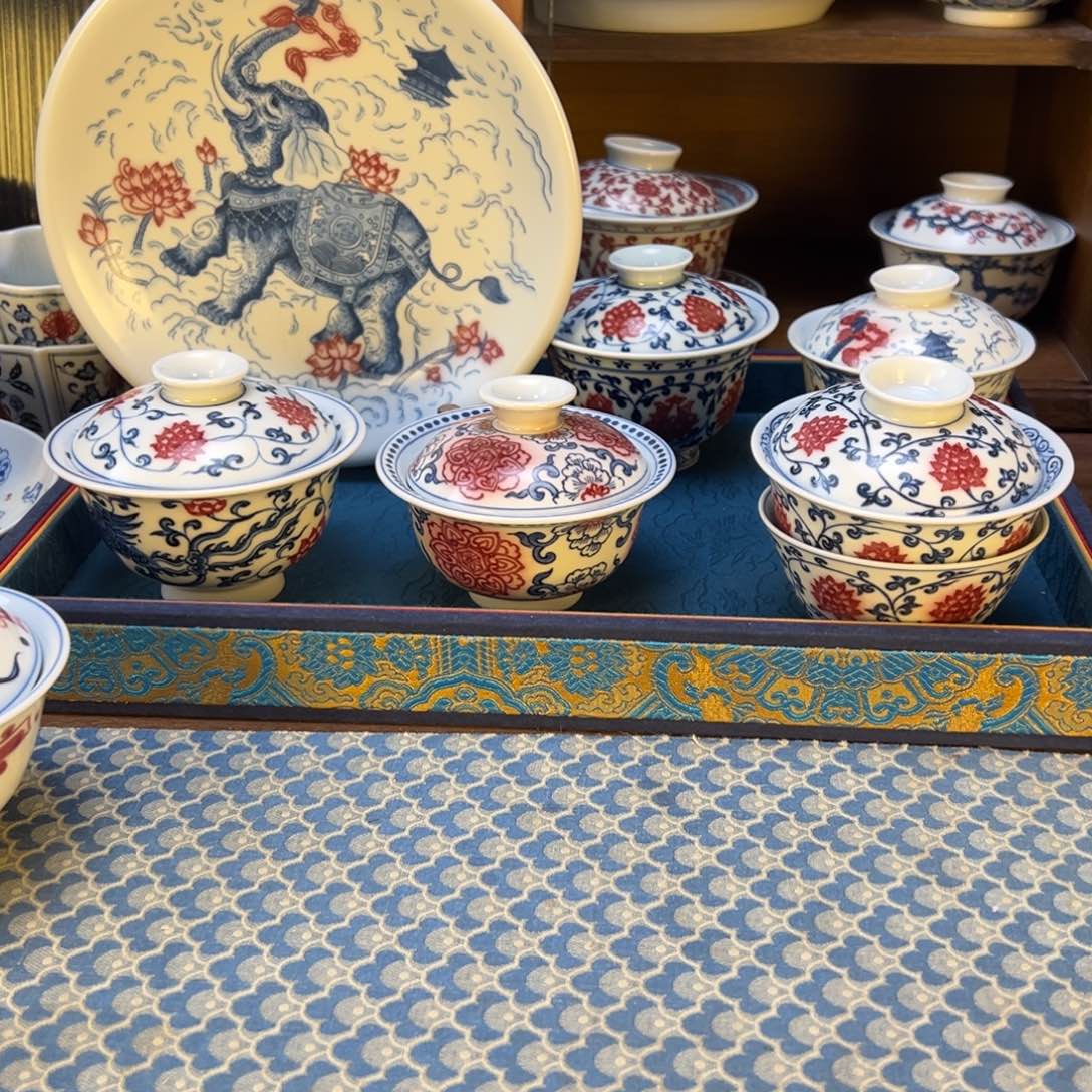 盖碗景德镇茶器百宝箱