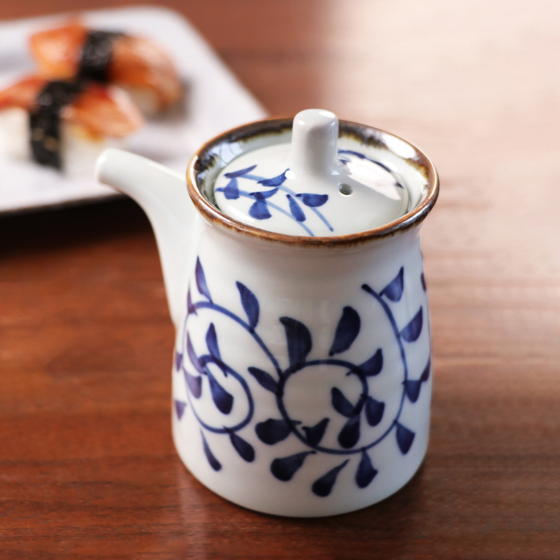 【万土烧-藤蔓油壶】厨房油壶防挂油防漏油高温烧制醋壶酱料耐酸碱