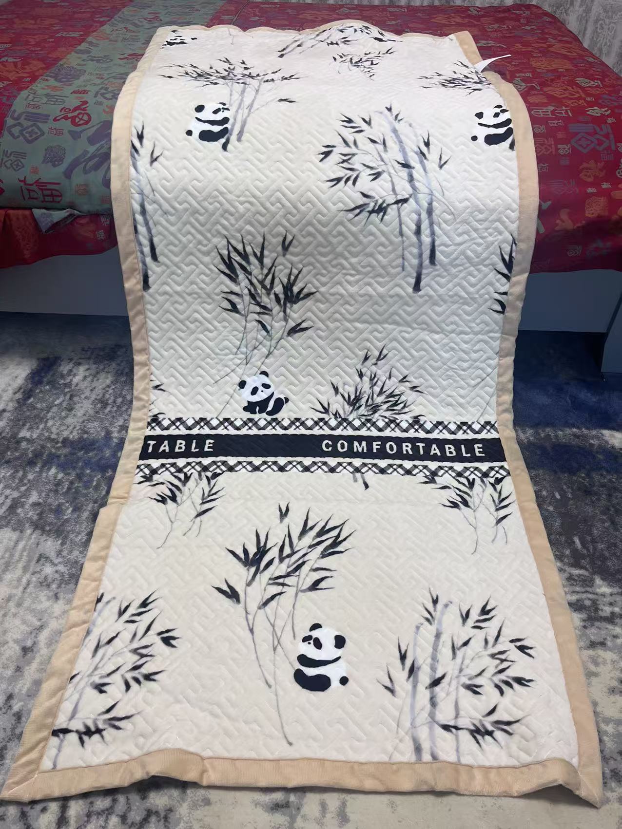 [竹子熊猫]90*200单人牛奶绒床盖学生宿舍加厚保暖床盖