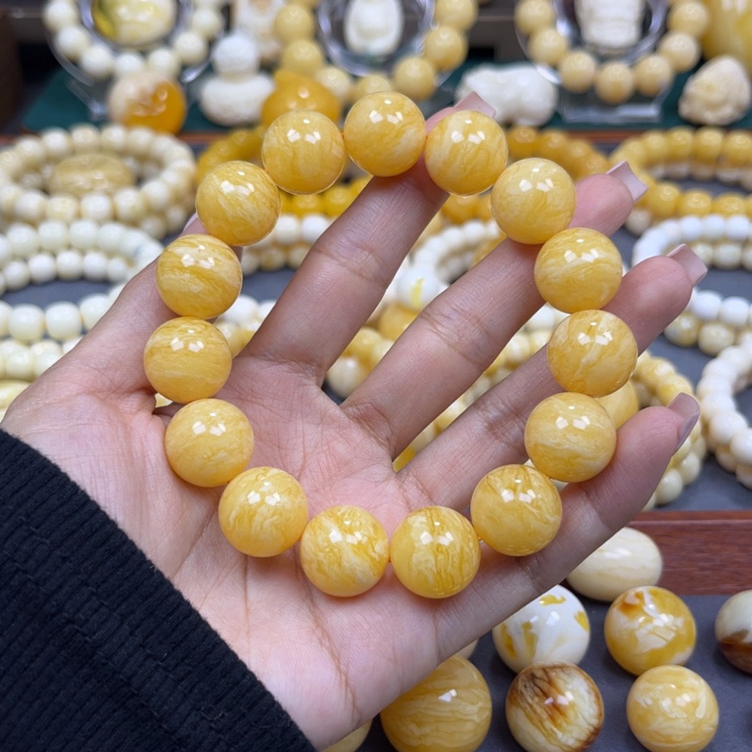 琥珀未镶嵌手串16+
