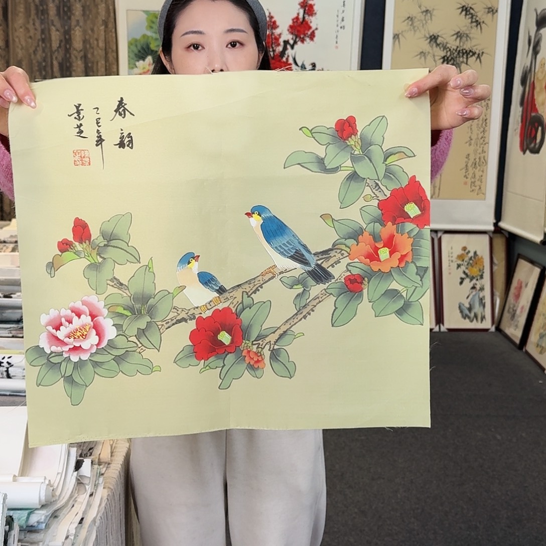 纯手绘国画作品好看