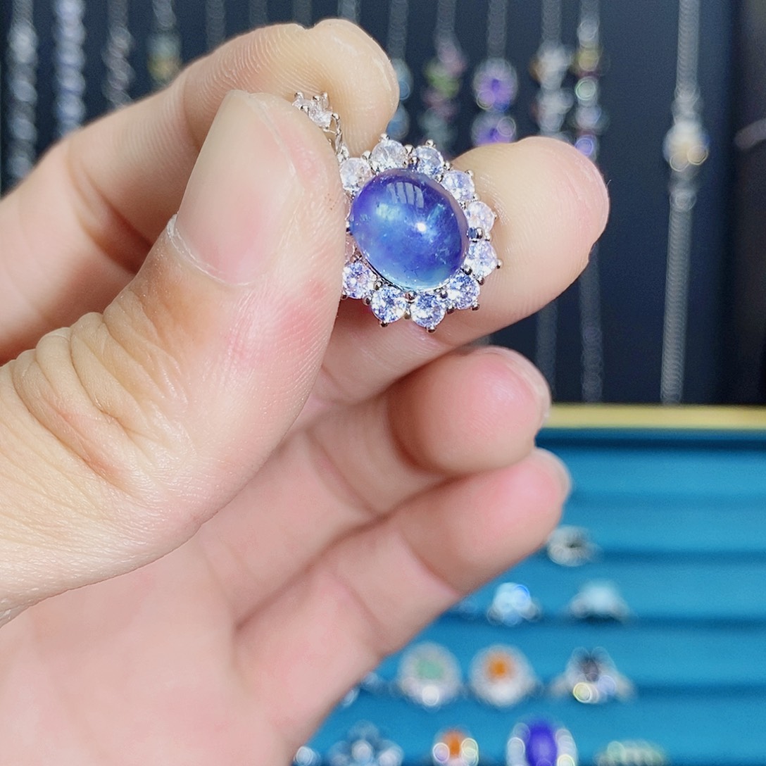 紫晶珠宝半成品银S925镶嵌