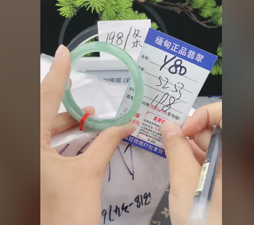 Y80缅甸翡翠手镯处理198/条【一物一证】实物以直播间为准