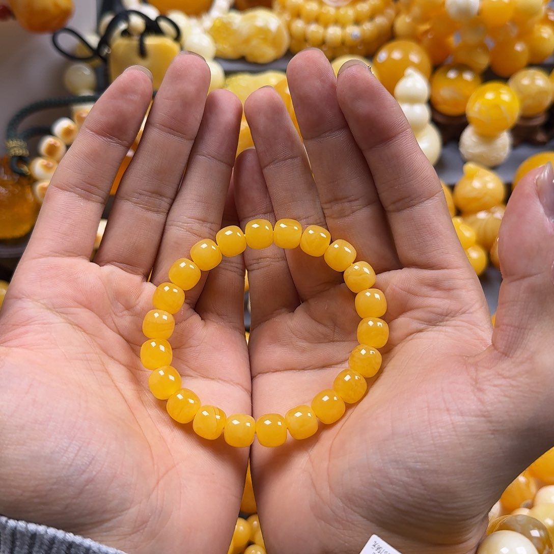 琥珀珠宝奇石未镶嵌同料老型10mm