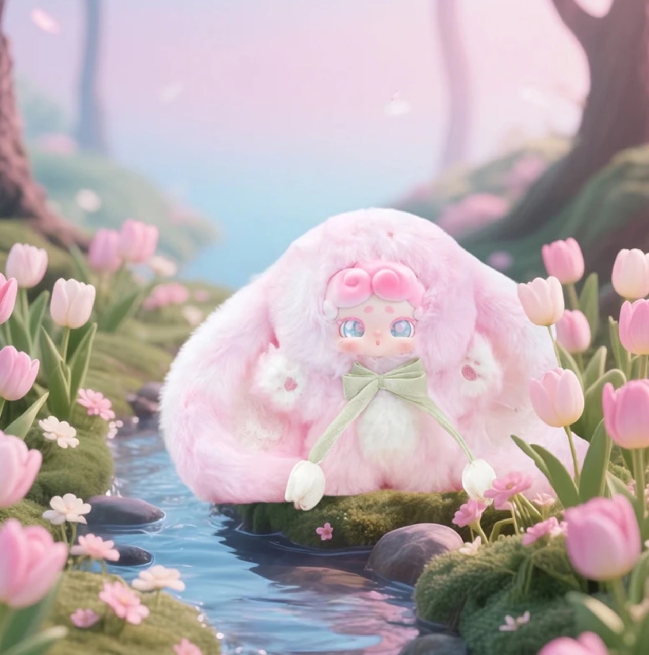 【呆小】LuckyDeerNai《晚安小兔》二代-秘密花园搪胶毛绒盲盒挂件