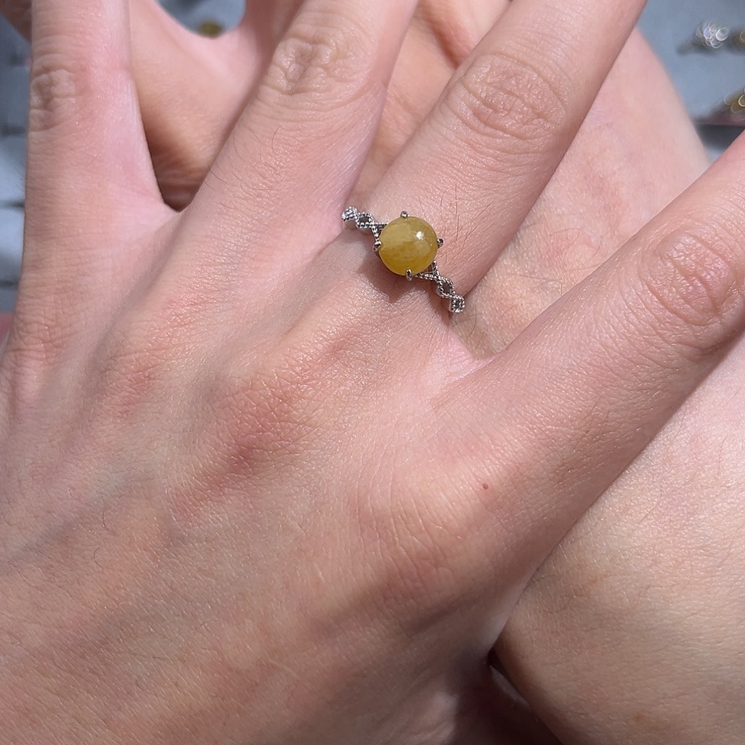 翡翠戒指银S925镶嵌jjnkm