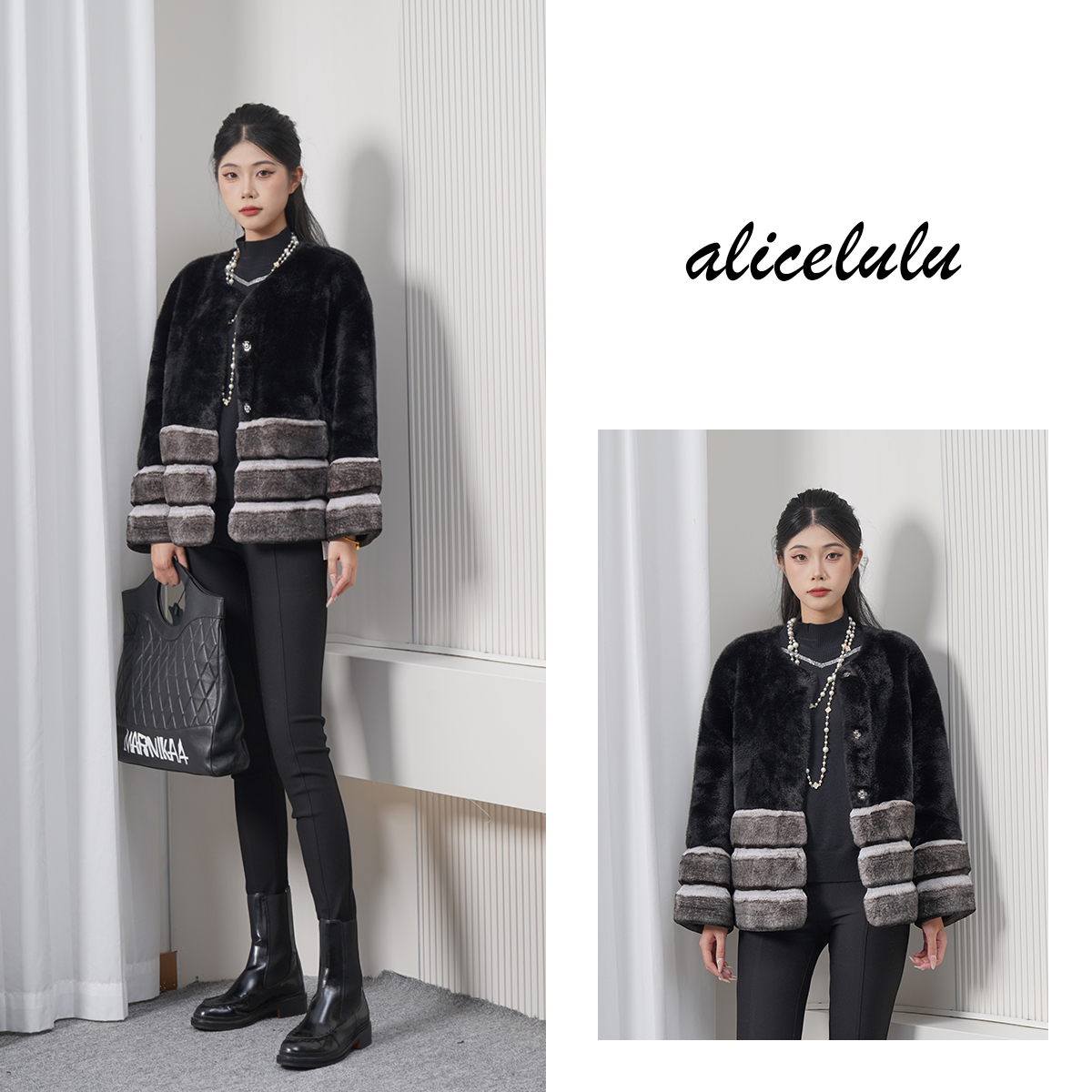 alicelulu【蓬蓬云境】时尚百搭毛呢外套贵气大方S2145089Ur