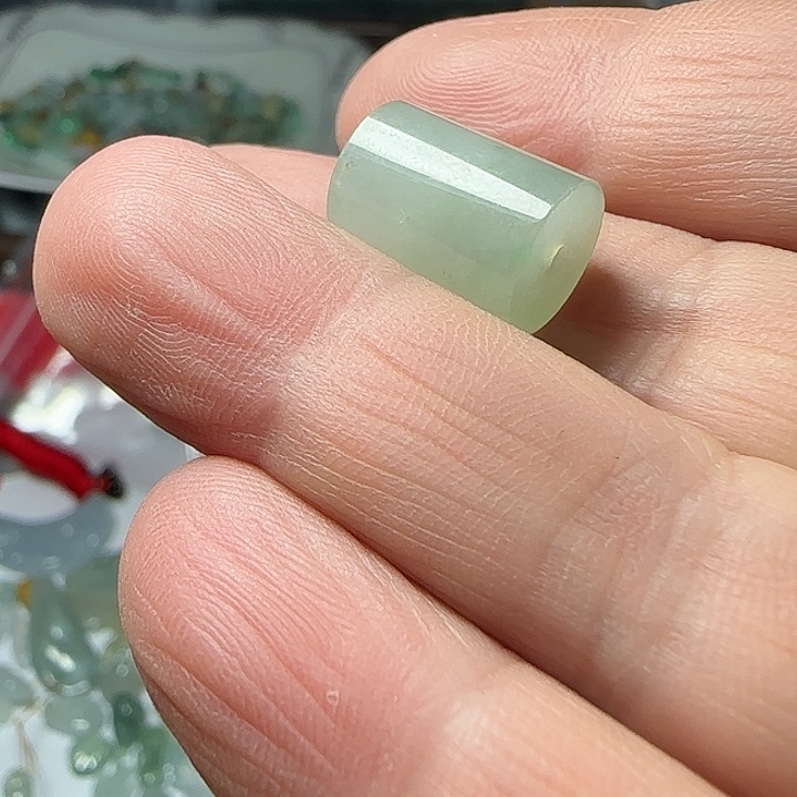 翡翠未镶嵌颈饰天然缅甸翡翠桶珠