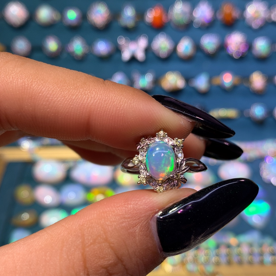 欧泊银S925镶嵌戒指款