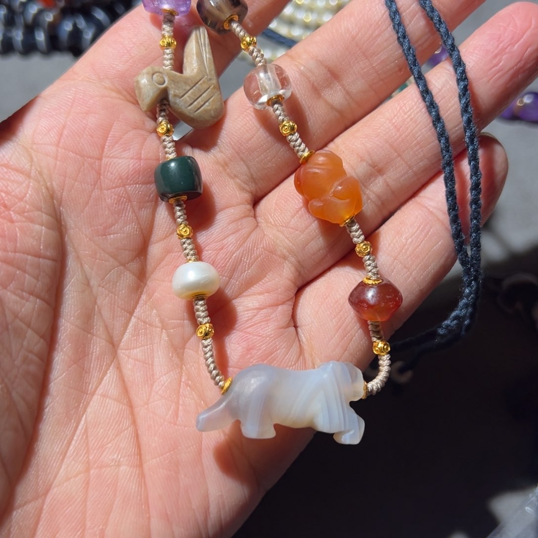 玛瑙/玉髓颈饰未镶嵌星**愿