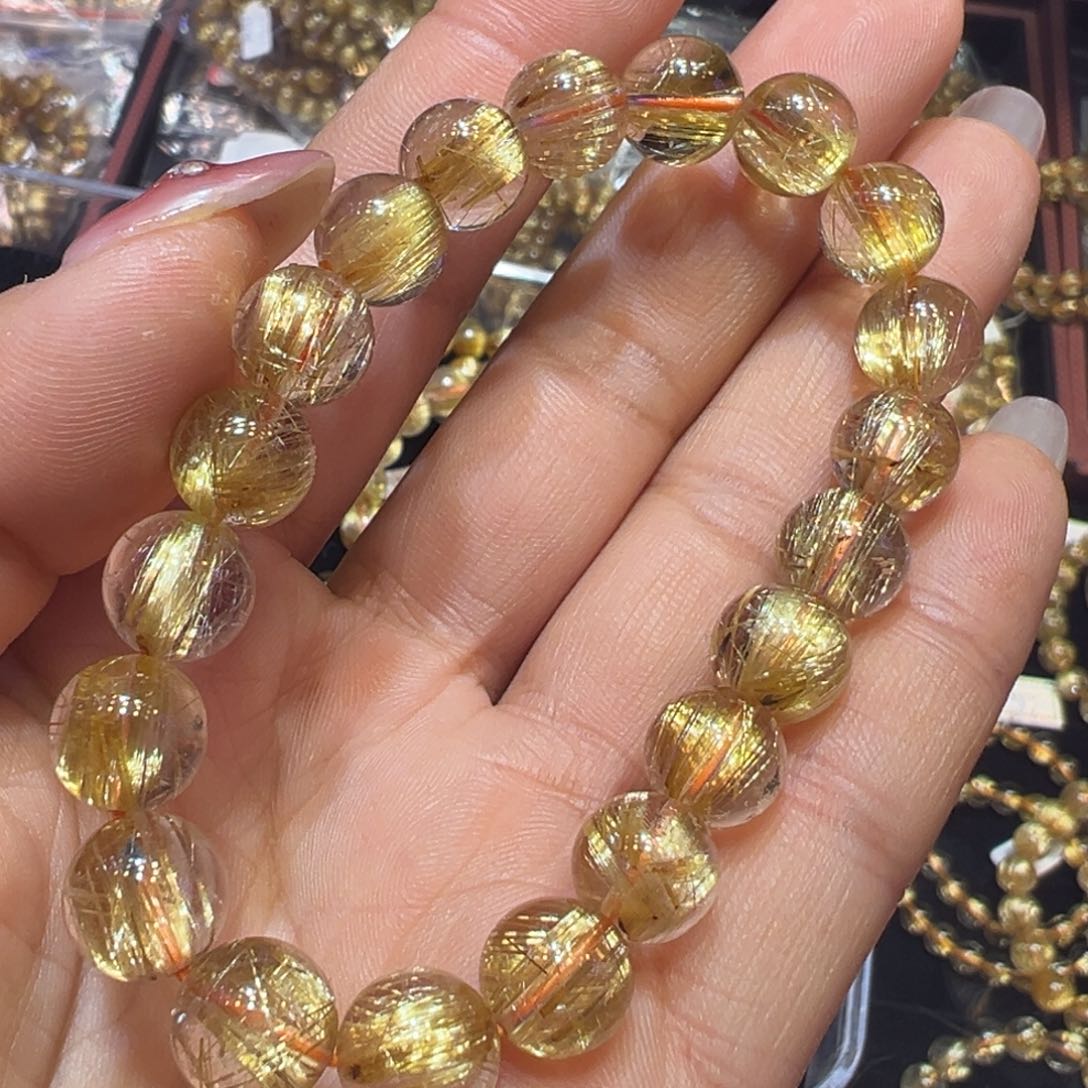 水晶手串未镶嵌发晶手串