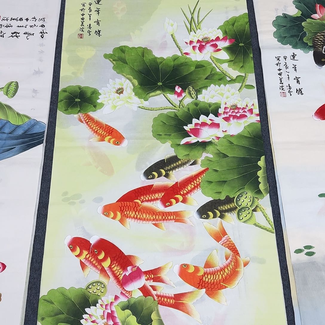 国画尺寸70X138手绘作品