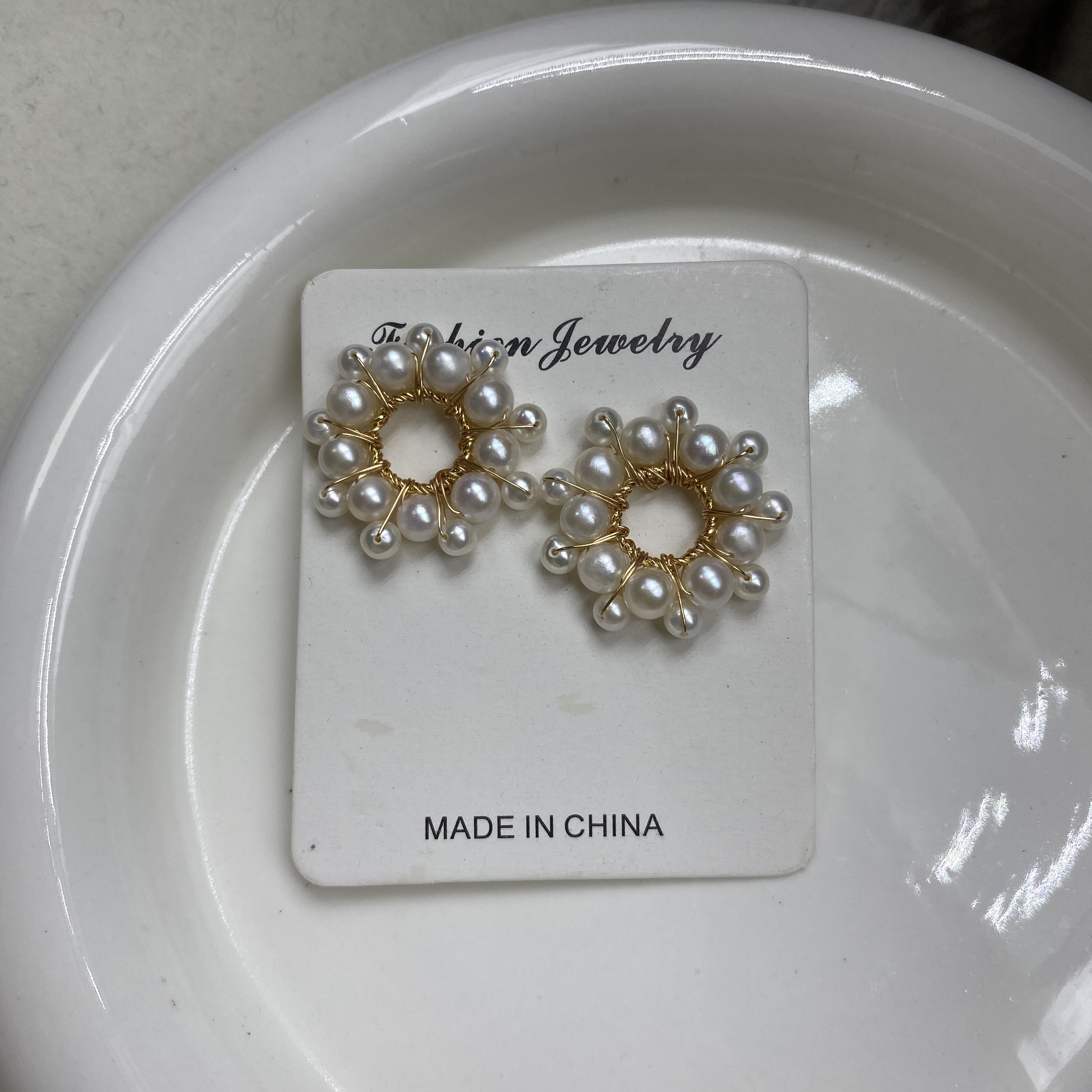 银针珍珠耳环女法式复古高级感气质小巧精致简约设计感耳饰