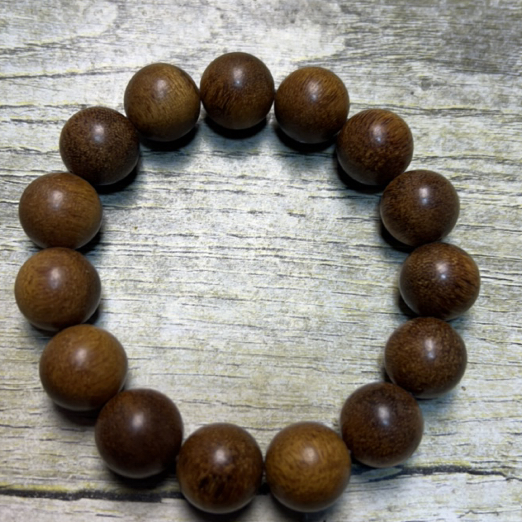 1 福来精选文玩沉香木作手串15mm