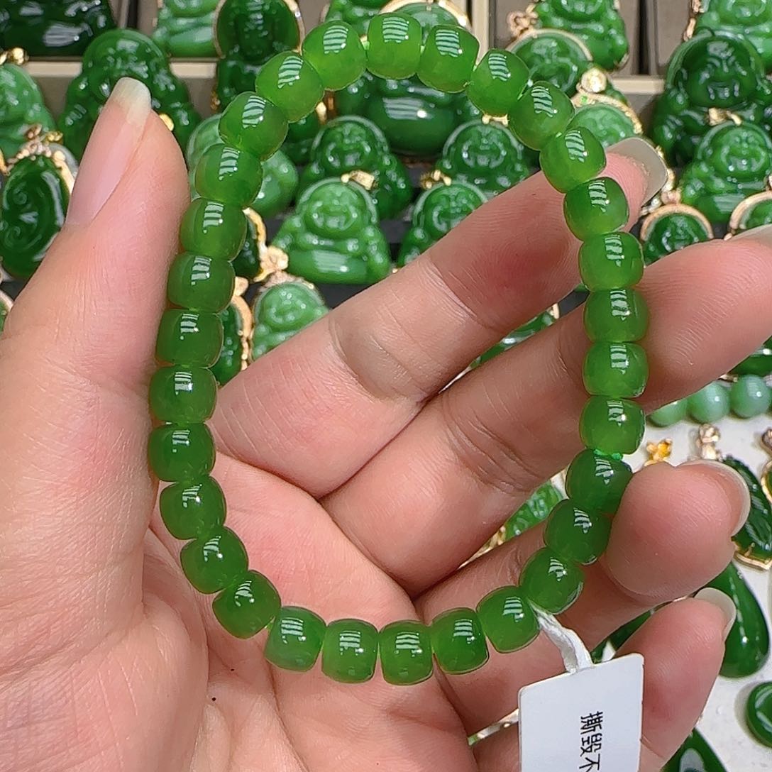 和田玉（碧玉）手链未镶嵌