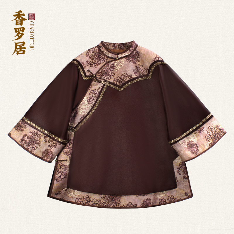 【挽秋风】中式复古桑蚕丝非遗香云纱国风斜襟宽松女士上衣