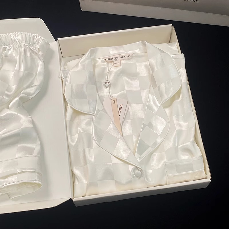 维多利亚轻奢品质～！高级感睡衣女款春秋长袖夏季薄款短袖居家服装