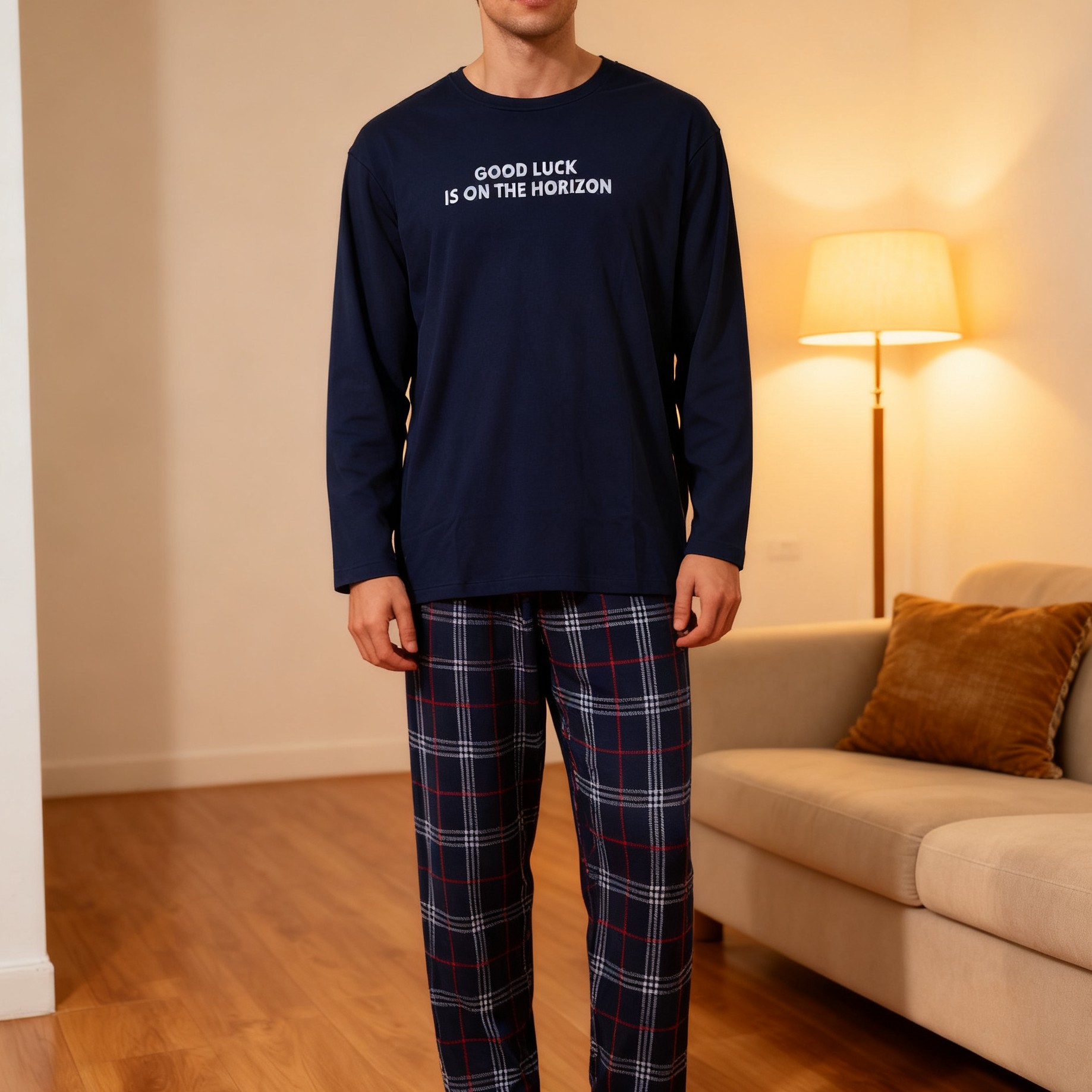 佐雅秋冬可外穿男士休闲家居服