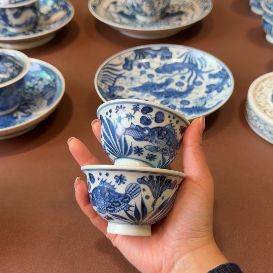 清***乐手工是绘茶具主人杯