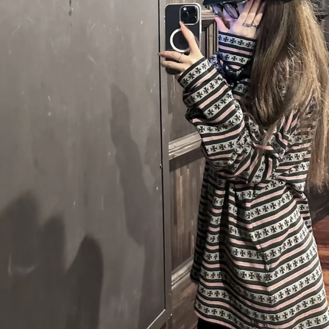 纯原！韩国秀款！克克翻领POLO刺绣长袖