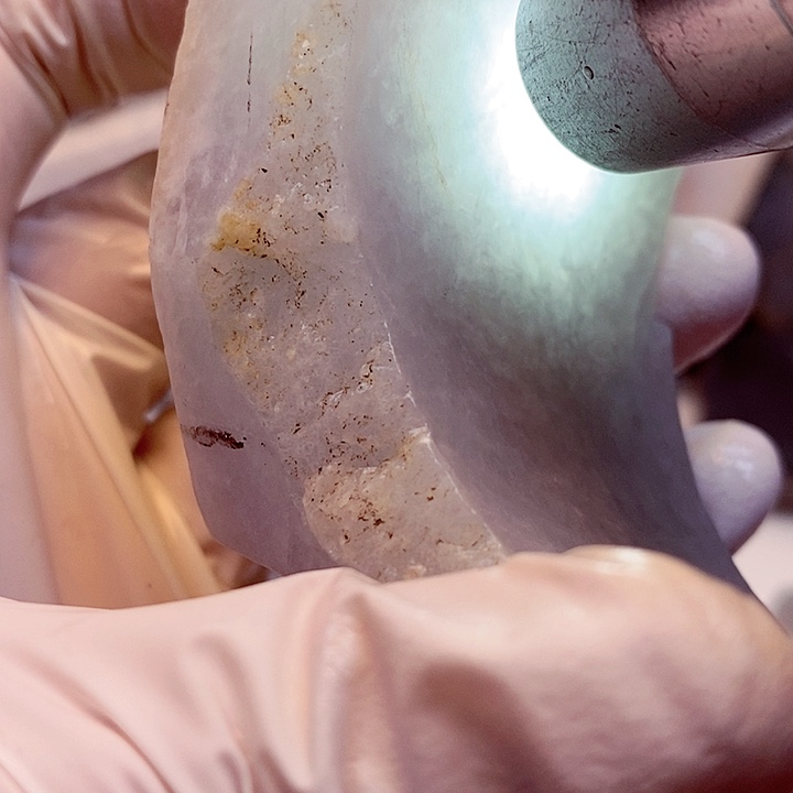 翡翠颈饰未镶嵌缅甸翡翠A货边角