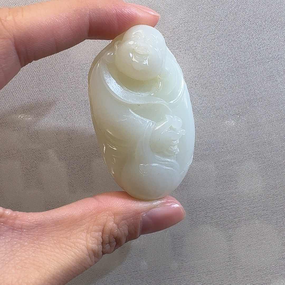 和田玉颈饰未镶嵌米达大师44g
