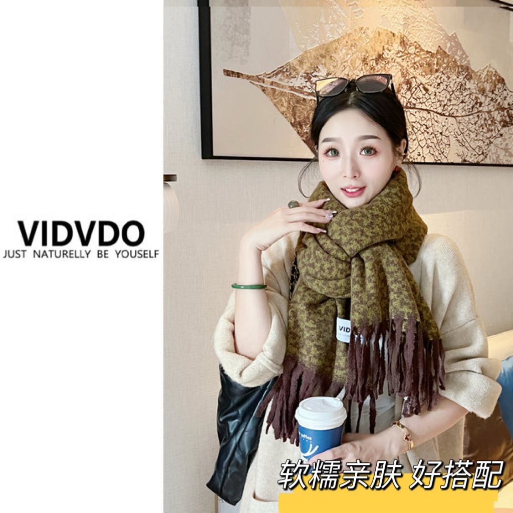 维度维朵【A1037新韩系复古雪花点点】时尚百搭高级感日韩秋冬围巾