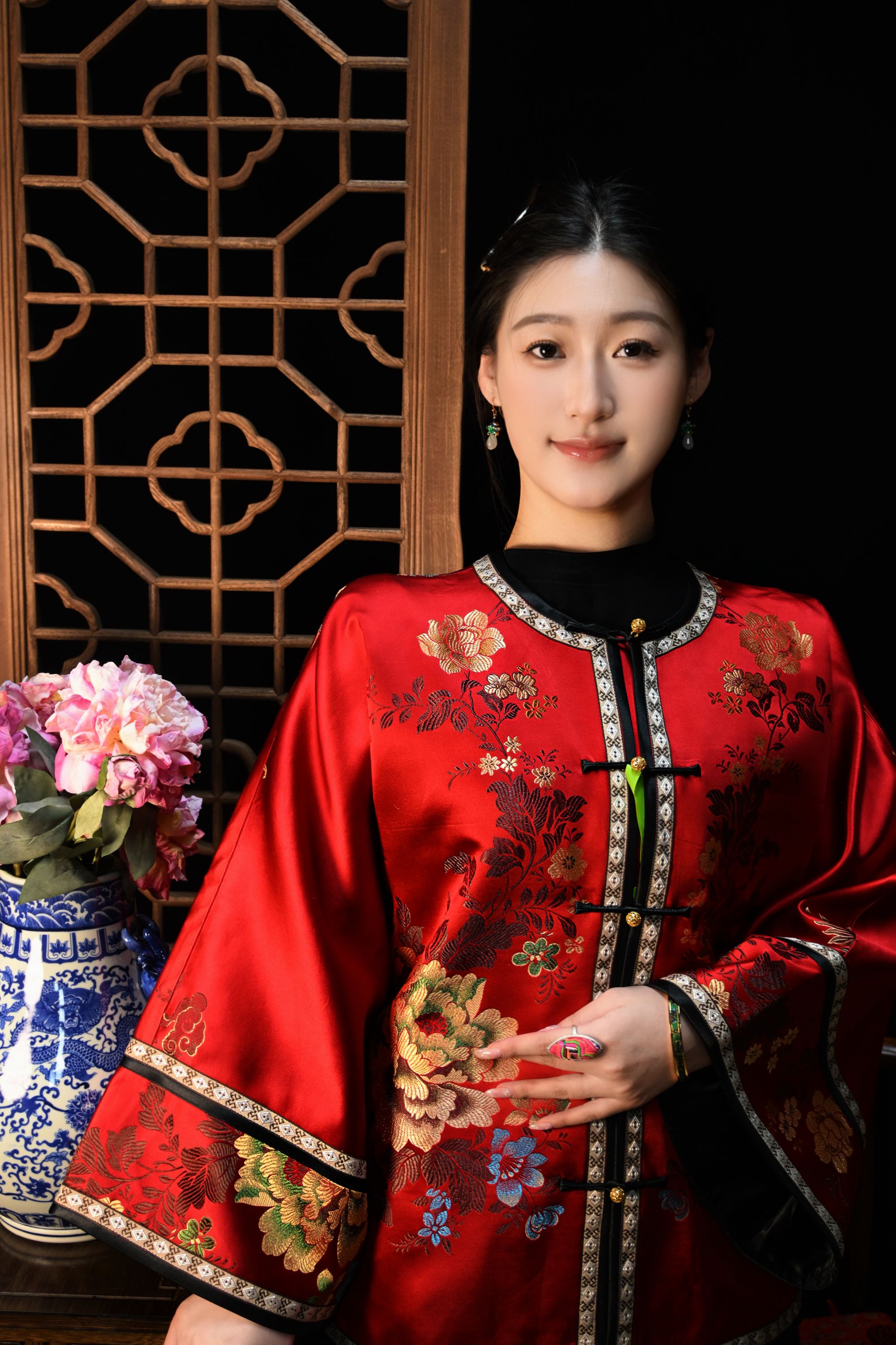 国梵·老软缎-双层短款外套