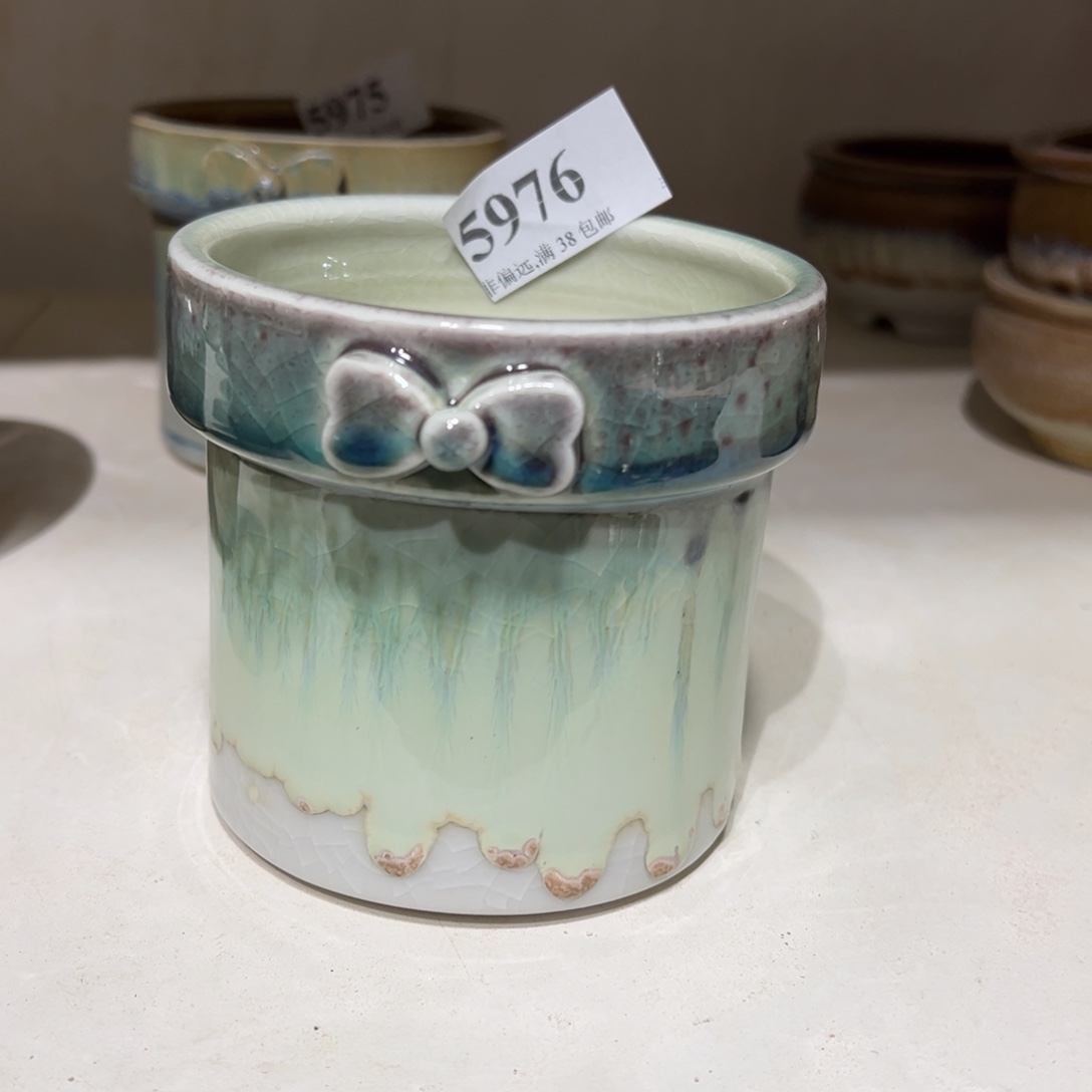 陶瓷口9高9 景德镇手工花盆