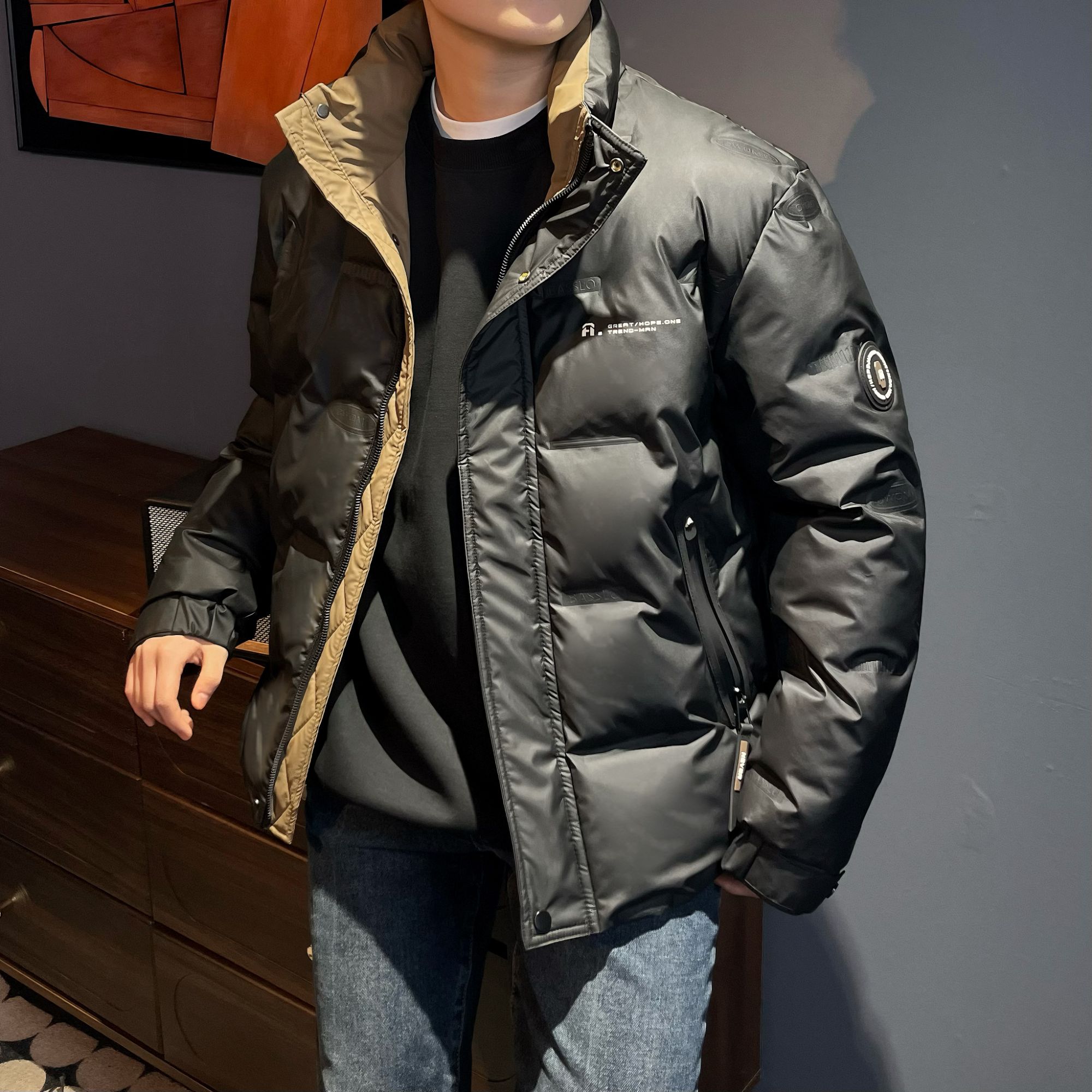 6125季新款加厚外套保暖防寒男装休闲防风上衣