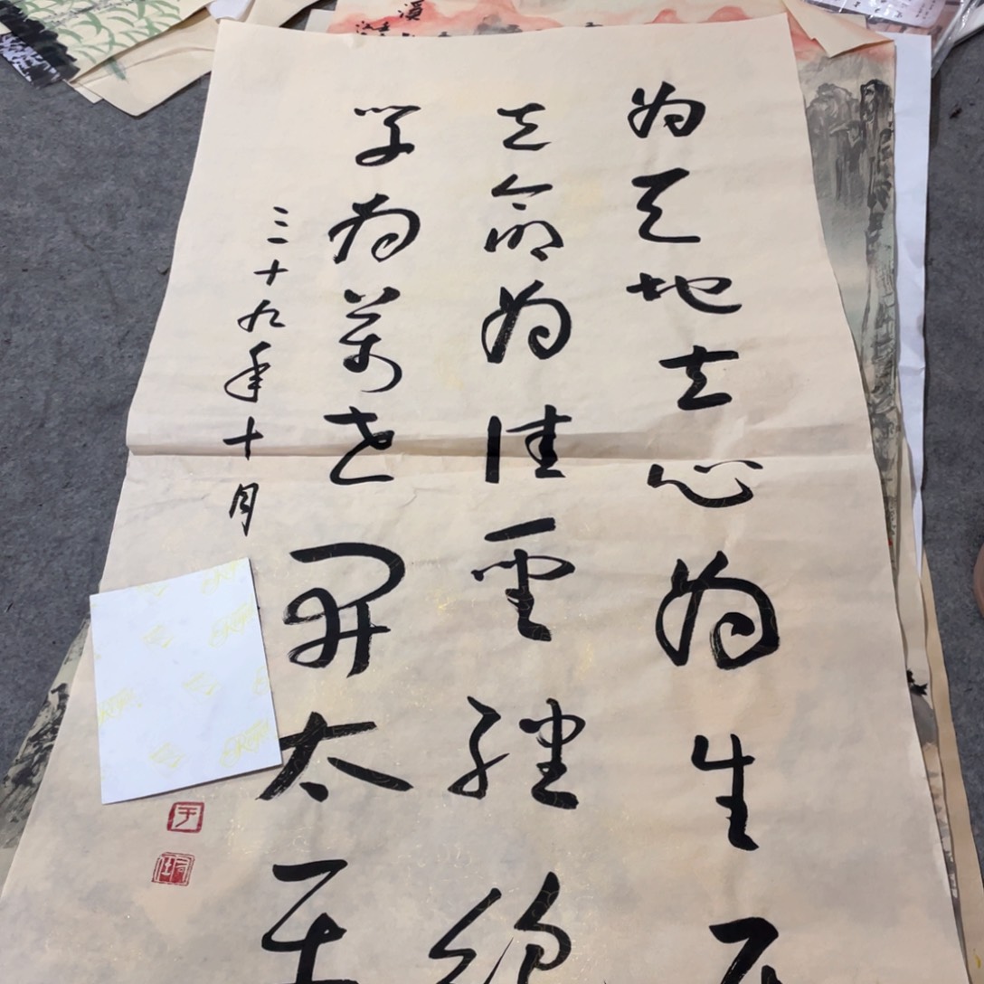 国画国画作品画心一张