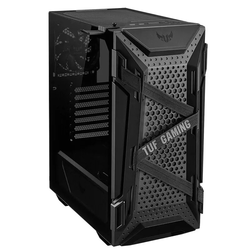 华硕TUF火枪手GT301电竞台式机电脑主机无风扇MATX主板中塔机箱