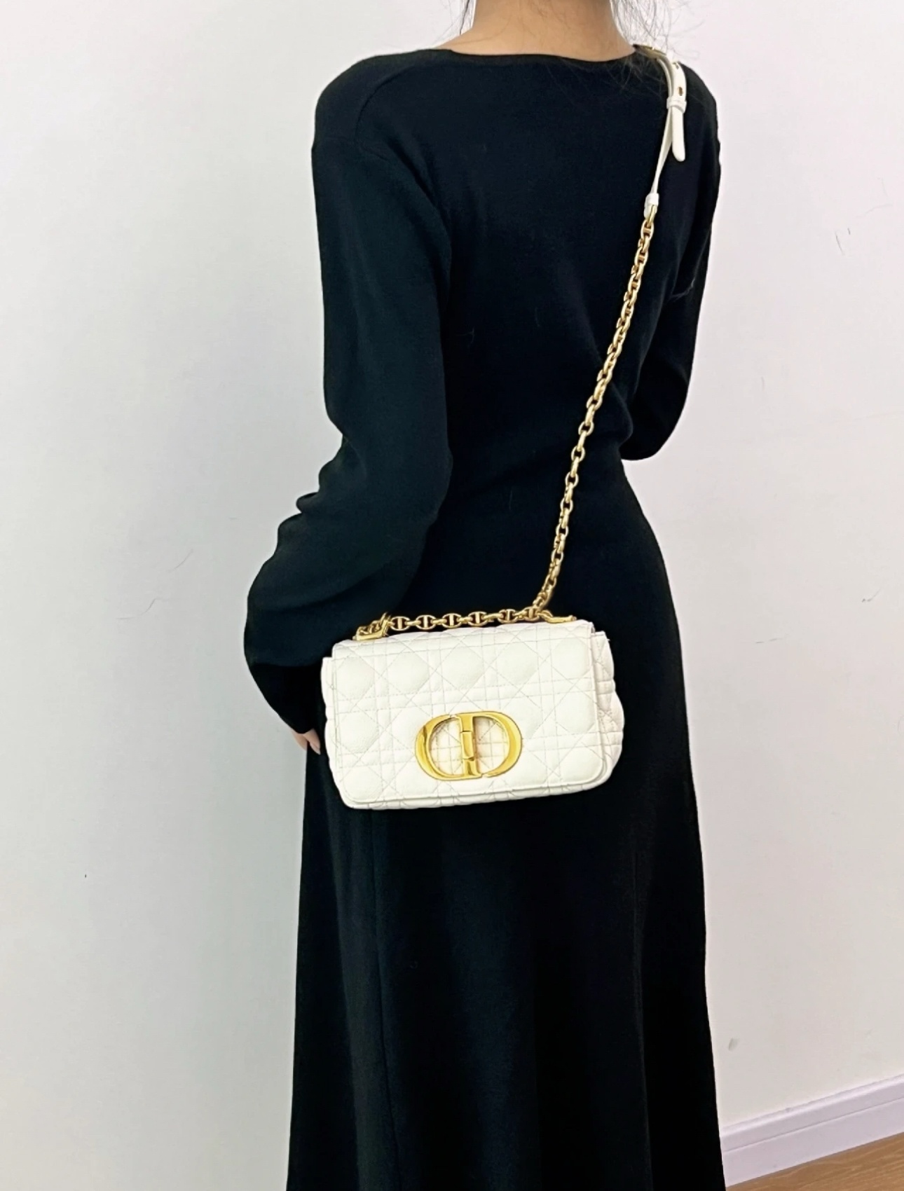 99新 DIOR/迪奥 caro小号白金单肩斜挎包 /公价无/甄选
