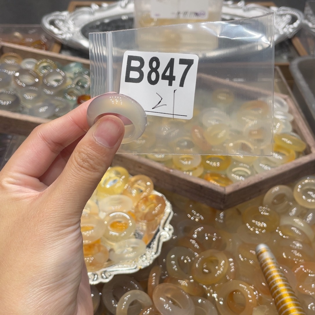 玛瑙/玉髓未镶嵌戒指847