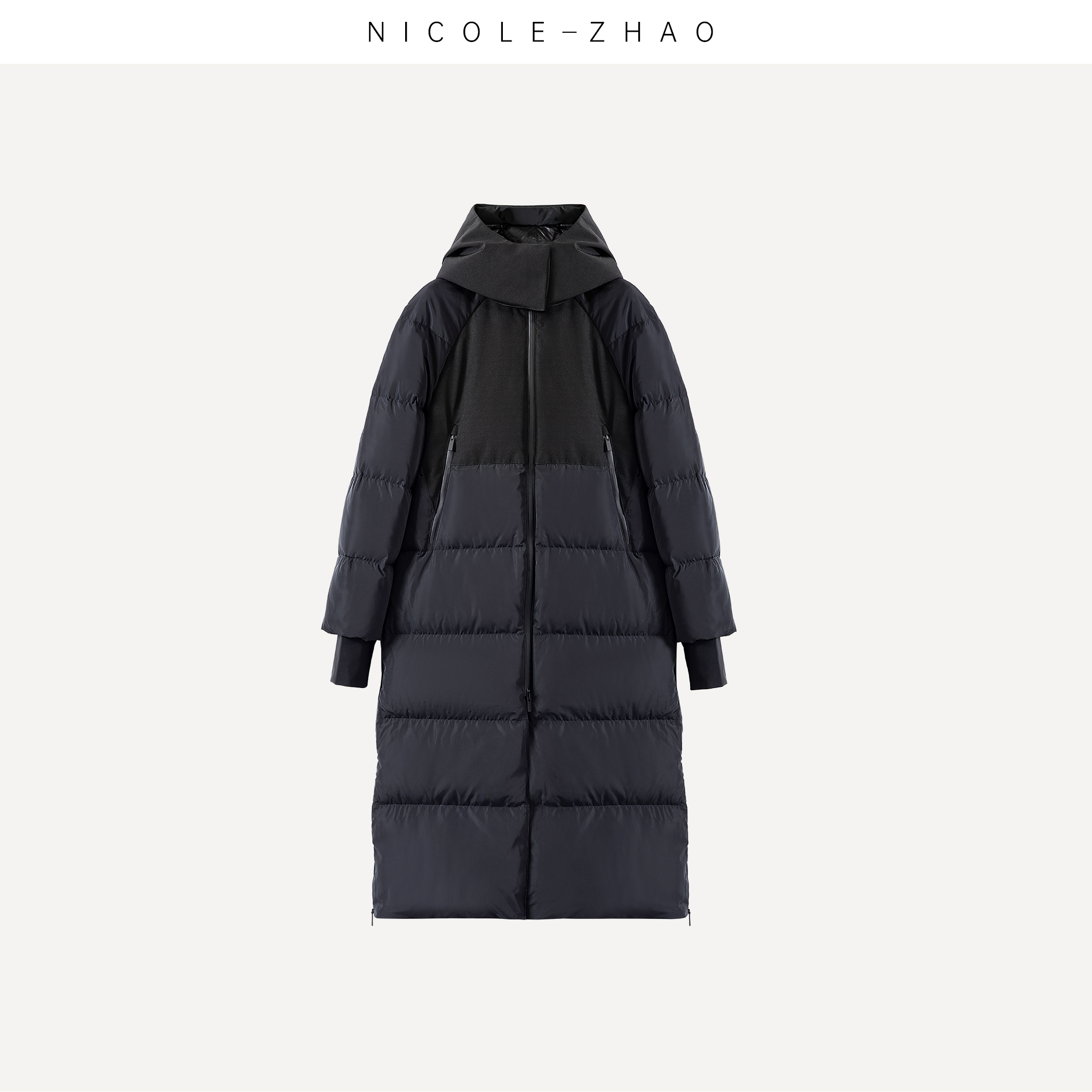 NZ0933【贵姐NICOLE】设计师款百搭休闲时尚收腰高奢菱格PI羽绒服