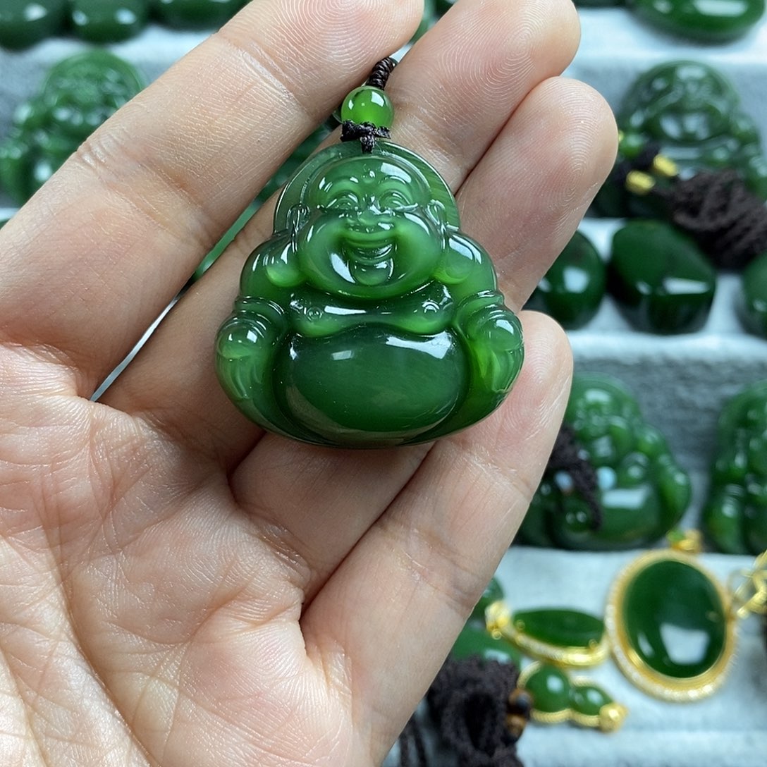 和田玉（碧玉）未镶嵌颈饰35mm