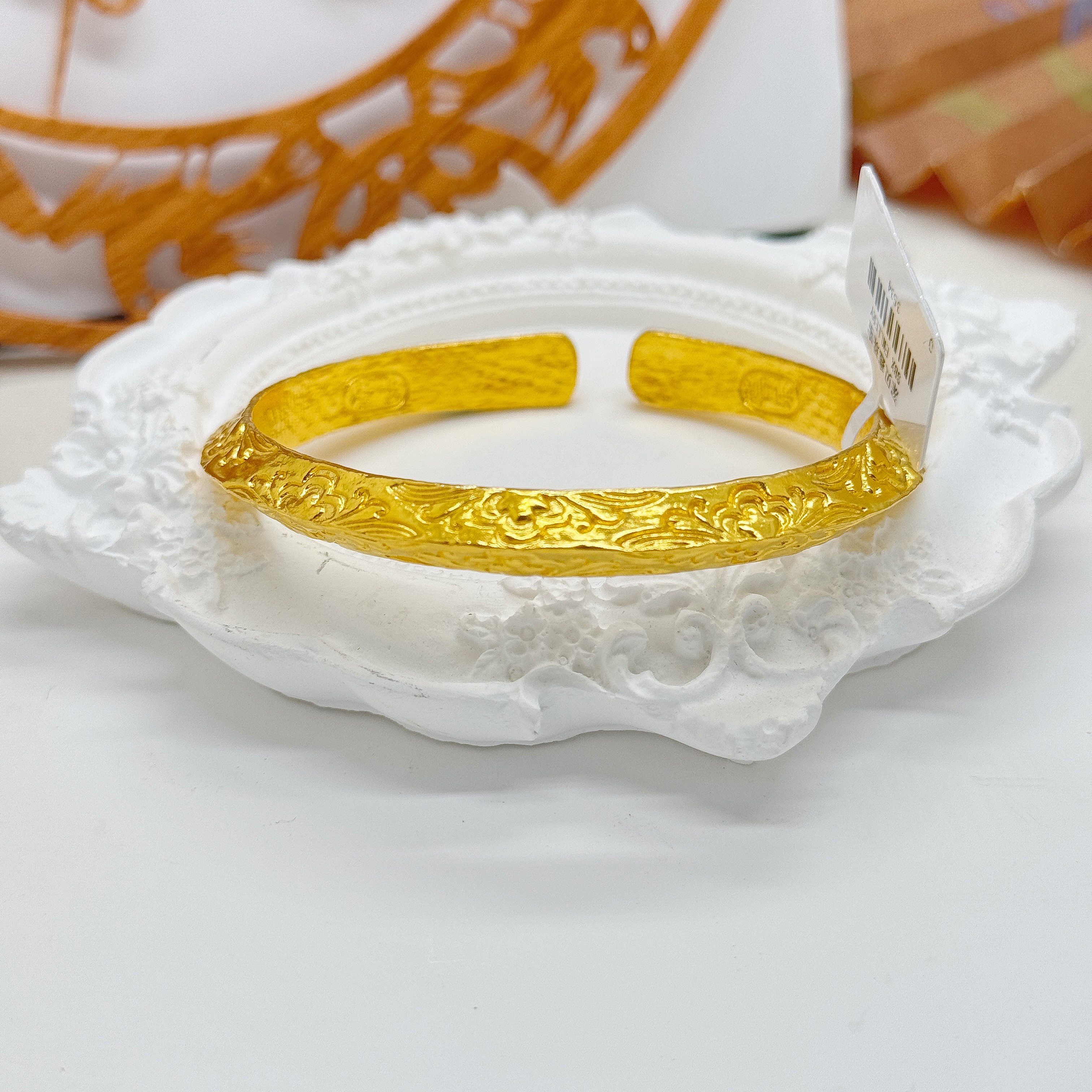 足金999古法手工錾刻手65.33g