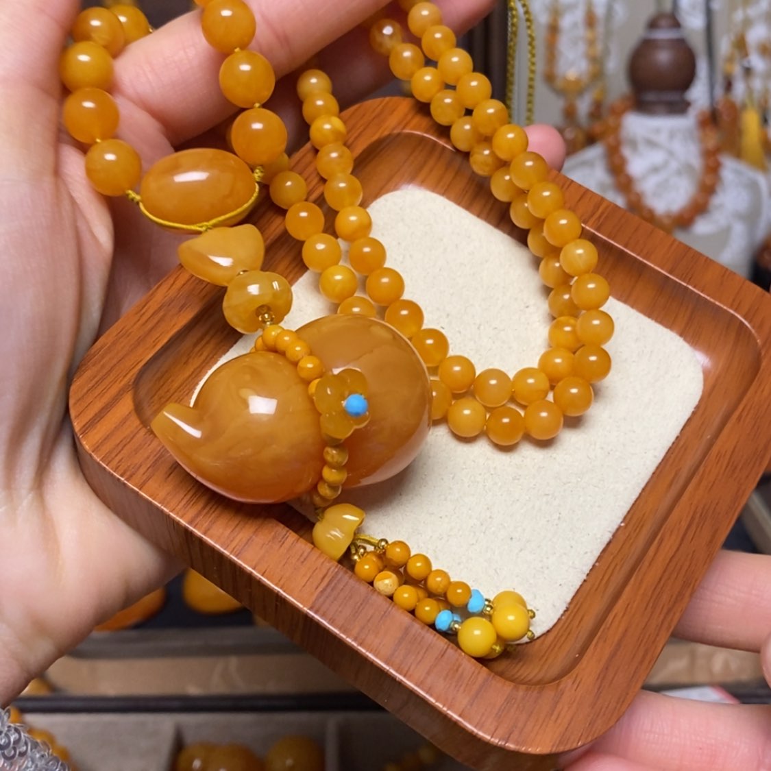 【闪购商品】蜜蜡颈饰未镶嵌项链