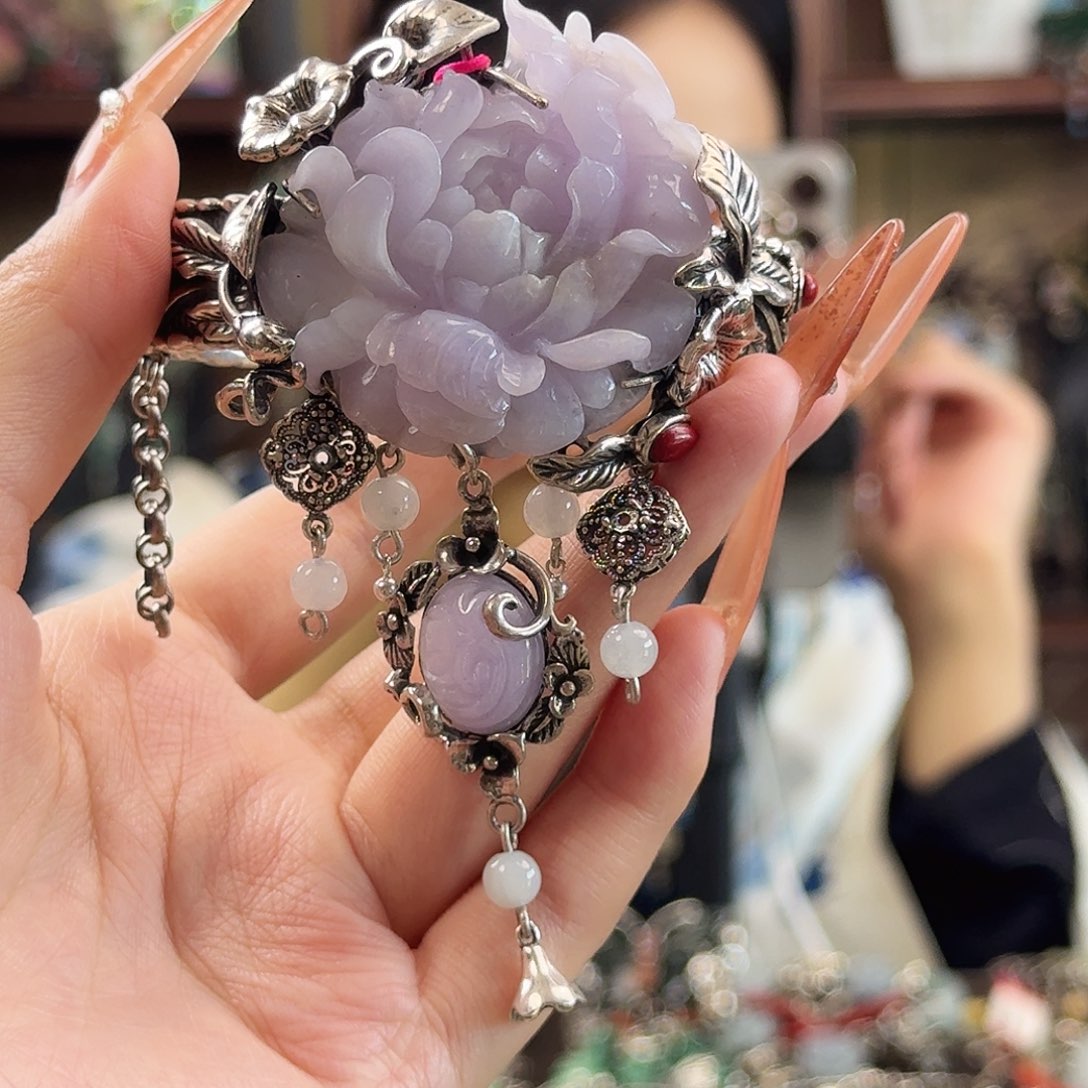 翡翠银S925镶嵌手镯